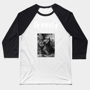 Saint Francis of Assisi Gothic Death Metal Baseball T-Shirt